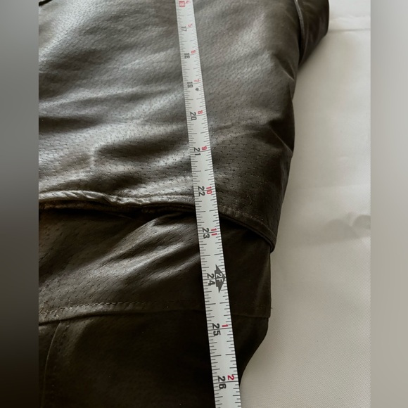 VTG EXCELLED LEATHER BOMBER BIKER JACKET AVIATOR BROWN/MAP GRAPHIC LINER  SZ XXL - Picture 11 of 16